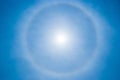Sky background with sun circular halo Royalty Free Stock Photo