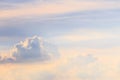 Sky background with sunny fog and white clouds