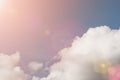 Sky background on sunset. Sunrise sky with lighted clouds Royalty Free Stock Photo