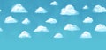 Sky background - tiled seamless texture - blue sky white clouds