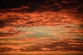 Sky backgroung. Sunset and sunrise, morning, evening. Colorful clouds. Abstract nature skyscape background. Royalty Free Stock Photo
