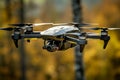 Sky ballet quadcopter drone soars, a modern marvel in flight