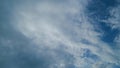 Sky with bautiful silky clouds. Puffy fluffy cumulus or cirrocumulus clouds. Timelapse.