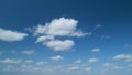 Sky with bautiful silky clouds. Puffy fluffy stratocumulus and cumulus clouds. Timelapse.