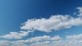 Sky with bautiful silky clouds. Puffy fluffy stratocumulus and stratus clouds. Timelapse.