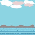 Sky beach icon illustration background design modern