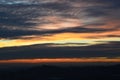 Sky of Bergamo City, Sunset, Lombardy Italy Royalty Free Stock Photo