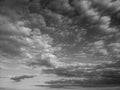 Sky, black and white, clouds. Royalty Free Stock Photo