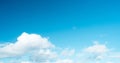 Sky Blue Background,Morning white Cloud Scape with clear sky by the Sea in summer,Panorama Nature bright sunny day Spring,Backdrop Royalty Free Stock Photo