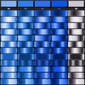 Sky Blue Bright Blue Royal Blue Vivid Blue and Light Grey solid color with Metallic Gradient Color Palette. Perfect for Gradient Royalty Free Stock Photo