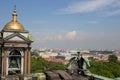 The sky is blue in May in Saint-Petersburg