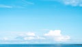 Sky blue with cloud background,Horizon clear summer sky with fluffy white cloud over tropical sea beach,Beautiful Nature landscape Royalty Free Stock Photo