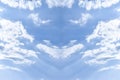 sky blue with cloud. Shape look lile devil Royalty Free Stock Photo