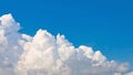 sky blue clouds background.Beautiful big clouds and bright blue sky landscape.