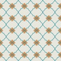 Sky blue color geometrical repeat indian mughal pattern