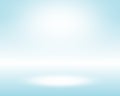 Sky blue empty room studio gradient 3D background. Royalty Free Stock Photo