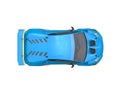 Sky blue futuristic race sportscar - top view Royalty Free Stock Photo