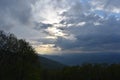 Sky from the Blue Ridge Parkway in the Smokies Royalty Free Stock Photo