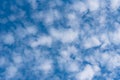 Sky. Blue sky with clouds. White, soft clouds, ripples in the sky