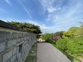 Sky blue in suwon south korea/giant wall