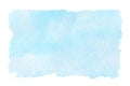 Sky blue watercolor abstract background. Gradient fill. Hand drawn texture. Piece of heaven, isolated