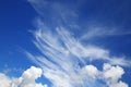 The sky is bright and the clouds move in beautiful patterns Royalty Free Stock Photo