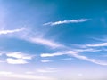 we photograph white clouds in the wide sky Royalty Free Stock Photo