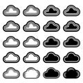 Sky cloud black symbols