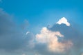 Sky with cloud, clouds white soft in the vast blue sky