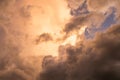 Sky cloud gold with blue wonderful Royalty Free Stock Photo