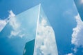 Sky cloud reflection on mirror Royalty Free Stock Photo