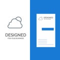 Sky, Cloud, Sun, Cloudy Grey Logo Design and Business Card Template Royalty Free Stock Photo