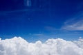 Sky and cloud from the window of an airplane.