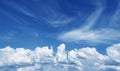 The beautiful wild blue sky and cloudy as background Royalty Free Stock Photo