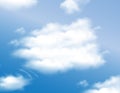 Sky with clouds background, Vector design