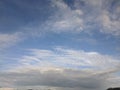 Blue sky with storm clouds