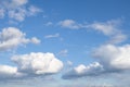 Sky. The clouds. Cumulus clouds in a blue sky. Landscape - nature. Airspace