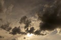 the sky in clouds of different shapes and sizes Royalty Free Stock Photo