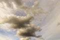 the sky in clouds of different shapes and sizes Royalty Free Stock Photo