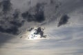 the sky in clouds of different shapes and sizes Royalty Free Stock Photo