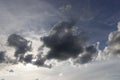 the sky in clouds of different shapes and sizes Royalty Free Stock Photo