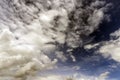 the sky in clouds of different shapes and sizes Royalty Free Stock Photo