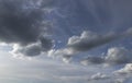 the sky in clouds of different shapes and sizes Royalty Free Stock Photo