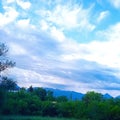 Sky, clouds evening landscape. Royalty Free Stock Photo