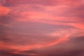 Sky and clouds a flaming sunset glow Royalty Free Stock Photo