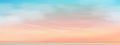 Sky with clouds,Horizon Morning Sky Pastel by the Sea,Vector of nature cloudy sky in Winter,Autumn,Horizon picturesque banner Royalty Free Stock Photo