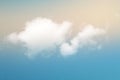 Sky with clouds. Light delicate pastel color tone. Nature horizontal background