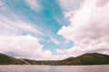 Clouds in sky over lake