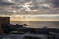 Sky with clouds over the sea at Giardini-Naxos, Sicily, Italy Royalty Free Stock Photo