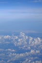 Sky and clouds on plane view